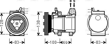 AVA KAK156 - Compressore, Climatizzatore www.autoricambi360.it