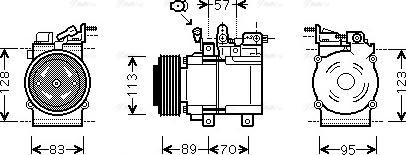 AVA KAK137 - Compressore, Climatizzatore www.autoricambi360.it