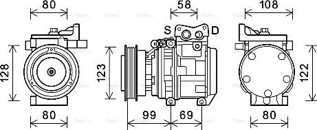AVA KAK264 - Compressore, Climatizzatore www.autoricambi360.it