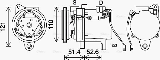 AVA MCAK019 - Compressore, Climatizzatore www.autoricambi360.it