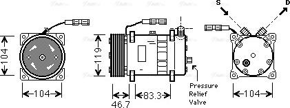 AVA MNAK048 - Compressore, Climatizzatore www.autoricambi360.it