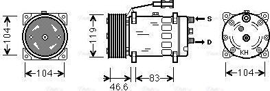 AVA MNAK061 - Compressore, Climatizzatore www.autoricambi360.it