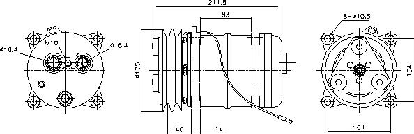 AVA MNK163 - Compressore, Climatizzatore www.autoricambi360.it