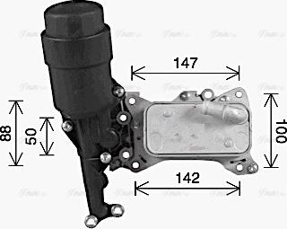 AVA MS3741H - Radiatore olio, Olio motore www.autoricambi360.it