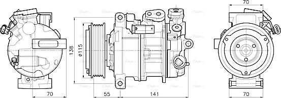 AVA MSAK786 - Compressore, Climatizzatore www.autoricambi360.it