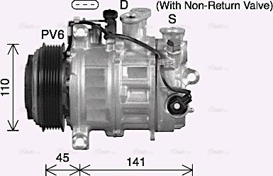 AVA MSAK773 - Compressore, Climatizzatore www.autoricambi360.it