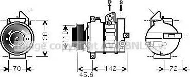 AVA MS K438 - Compressore, Climatizzatore www.autoricambi360.it