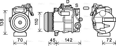 AVA MSK682 - Compressore, Climatizzatore www.autoricambi360.it