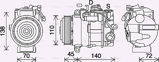 AVA MSK705 - Compressore, Climatizzatore www.autoricambi360.it
