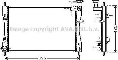 AVA MT 2173 - Radiatore, Raffreddamento motore www.autoricambi360.it