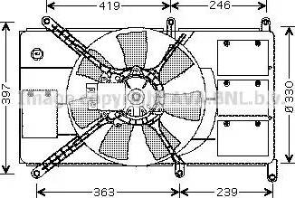 AVA MT 7522 - Ventola, Raffreddamento motore www.autoricambi360.it