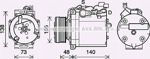 AVA MTK263 - Compressore, Climatizzatore www.autoricambi360.it