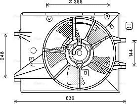 AVA MZ7546 - Ventola, Raffreddamento motore www.autoricambi360.it