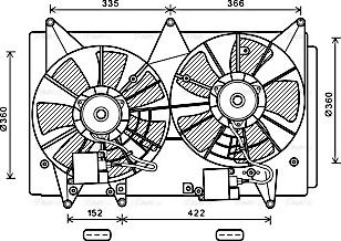 AVA MZ7547 - Ventola, Raffreddamento motore www.autoricambi360.it