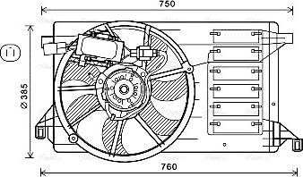 AVA MZ7554 - Ventola, Raffreddamento motore www.autoricambi360.it