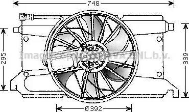 AVA MZ 7538 - Ventola, Raffreddamento motore www.autoricambi360.it