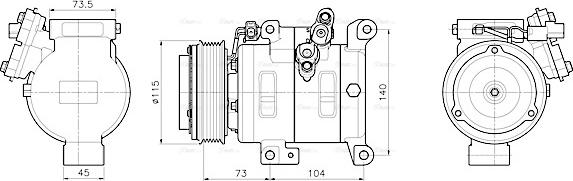 AVA MZAK303 - Compressore, Climatizzatore www.autoricambi360.it