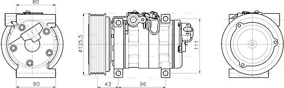 AVA MZAK302 - Compressore, Climatizzatore www.autoricambi360.it