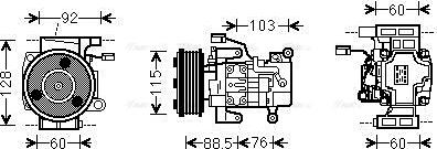 AVA MZAK251 - Compressore, Climatizzatore www.autoricambi360.it
