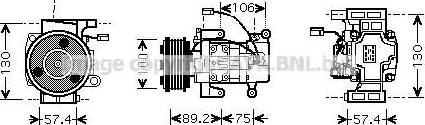AVA MZ K208 - Compressore, Climatizzatore www.autoricambi360.it