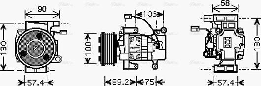 AVA MZAK208 - Compressore, Climatizzatore www.autoricambi360.it