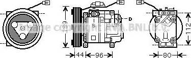 AVA MZK198 - Compressore, Climatizzatore www.autoricambi360.it