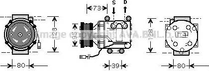 AVA MZ K170 - Compressore, Climatizzatore www.autoricambi360.it