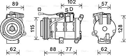 AVA MZK276 - Compressore, Climatizzatore www.autoricambi360.it