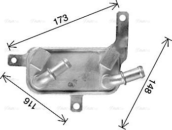 AVA OL3698 - Radiatore olio, Cambio automatico www.autoricambi360.it