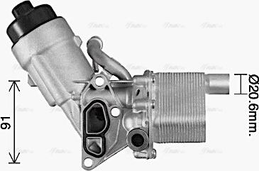 AVA OL3702H - Radiatore olio, Olio motore www.autoricambi360.it