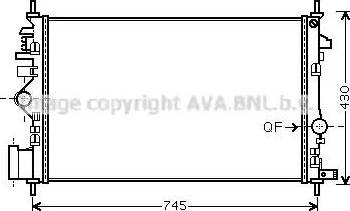 AVA OL 2474 - Radiatore, Raffreddamento motore www.autoricambi360.it