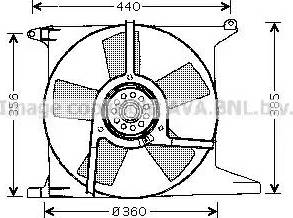 AVA OL 7504 - Ventola, Raffreddamento motore www.autoricambi360.it