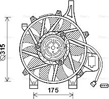 AVA OL7536 - Ventola, Raffreddamento motore www.autoricambi360.it