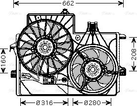 AVA OL 7529 - Ventola, Raffreddamento motore www.autoricambi360.it