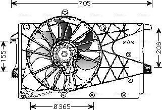 AVA OL 7526 - Ventola, Raffreddamento motore www.autoricambi360.it