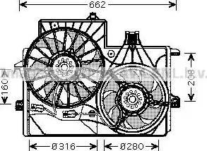 AVA OL 7528 - Ventola, Raffreddamento motore www.autoricambi360.it