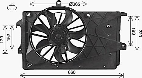 AVA OL 7527 - Ventola, Raffreddamento motore www.autoricambi360.it
