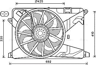 AVA OL7669 - Ventola, Raffreddamento motore www.autoricambi360.it