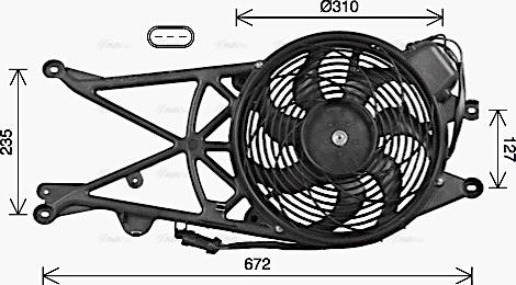 AVA OL7738 - Ventola, Raffreddamento motore www.autoricambi360.it