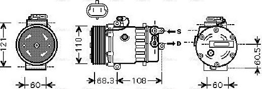 AVA OLAK464 - Compressore, Climatizzatore www.autoricambi360.it