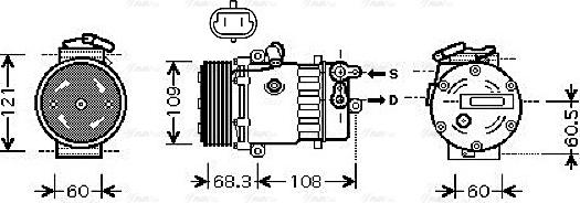 AVA OL K466 - Compressore, Climatizzatore www.autoricambi360.it