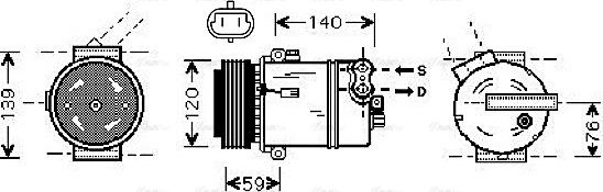 AVA OLAK409 - Compressore, Climatizzatore www.autoricambi360.it