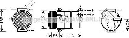 AVA OL K428 - Compressore, Climatizzatore www.autoricambi360.it