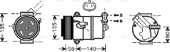 AVA OLAK428 - Compressore, Climatizzatore www.autoricambi360.it