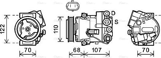 AVA OLAK594 - Compressore, Climatizzatore www.autoricambi360.it