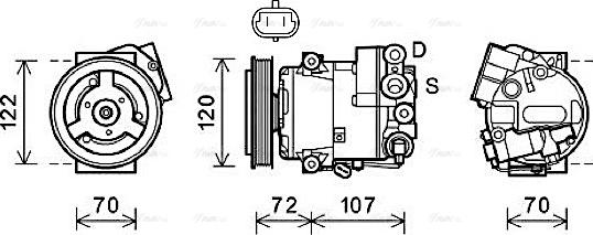 AVA OLAK595 - Compressore, Climatizzatore www.autoricambi360.it