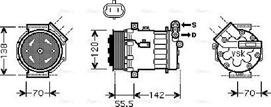 AVA OLK586 - Compressore, Climatizzatore www.autoricambi360.it