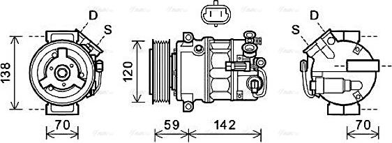 AVA OLAK579 - Compressore, Climatizzatore www.autoricambi360.it