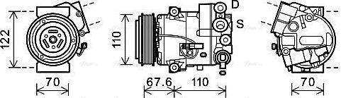 AVA OLAK605 - Compressore, Climatizzatore www.autoricambi360.it