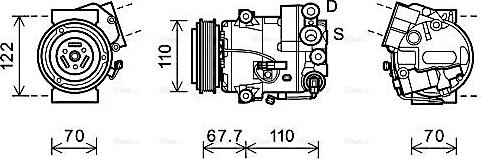 AVA OLAK608 - Compressore, Climatizzatore www.autoricambi360.it